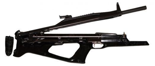 МР-514 К со снятой частью корпуса. Хорошо видно внутренее устройство винтовки.